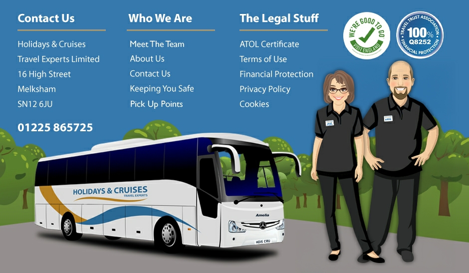 Holidays & Cruises travel Club Footer information